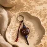 Smiling Cat Face Charm Keychain