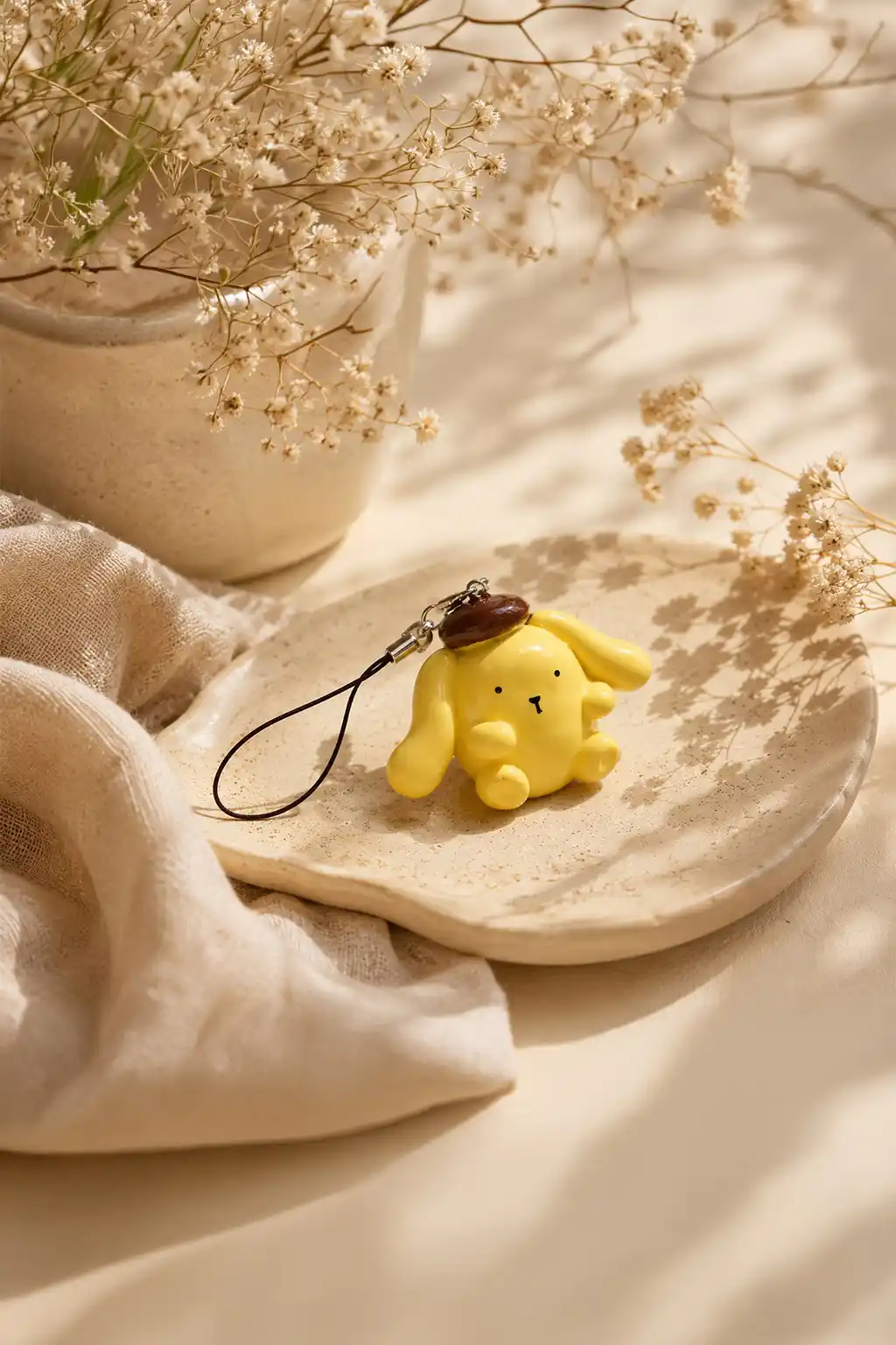 cute puppy Yellow Puppy Character Keychain - Image 1